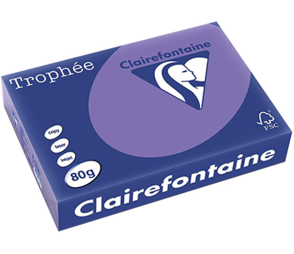 Kopieerpapier A4 80 g CLF Trophée intens 1786 violet riem/500 - riem