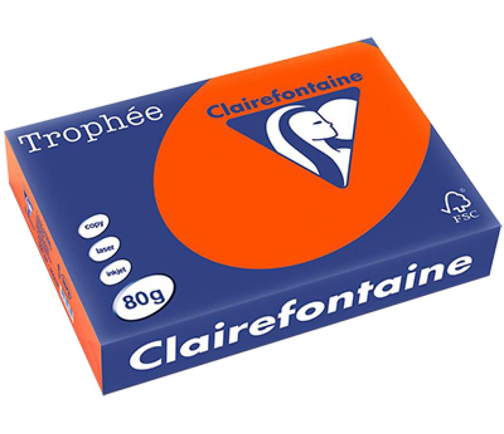 Kopieerpapier A4 80 g CLF Trophée intens 1873 kardinaalrood riem/500 - riem