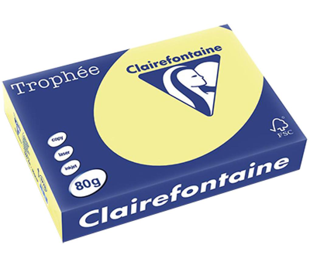 Kopieerpapier A4 80 g CLF Trophée pastel 1778 citroengeel riem/500 - riem