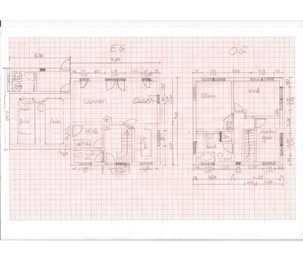 Millimeterpapier A4 80 g oranje bedrukking blok vel/20 - Per stuk