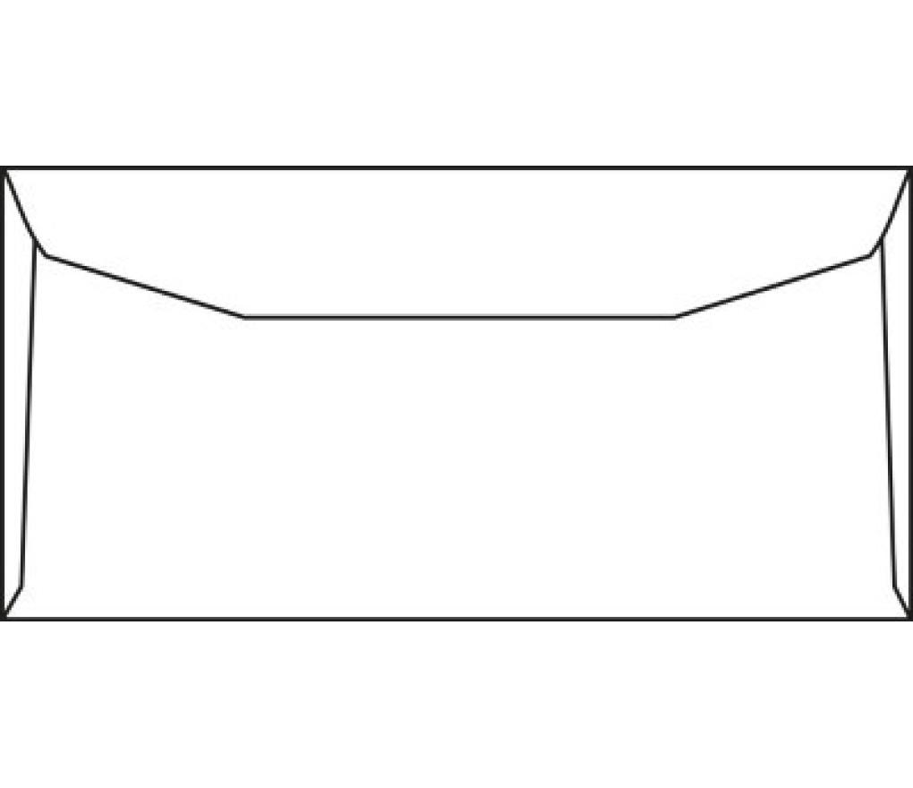 Omslag Amerikaans 114 x 229 mm 80 g zonder venster gegomd doos/500 - Per pak