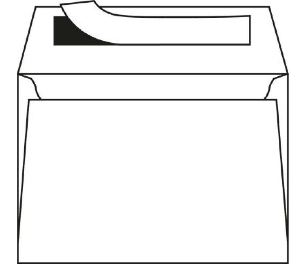 Omslag Din C6 114 x 162 mm 80 g zonder venster zelfklevend met strip doos/500 - Per pak