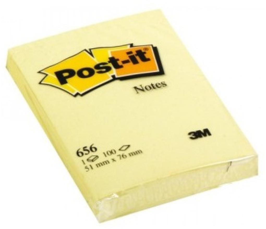 Post-it 3M 656 51 mm x 76 mm geel vel/100 - Per stuk