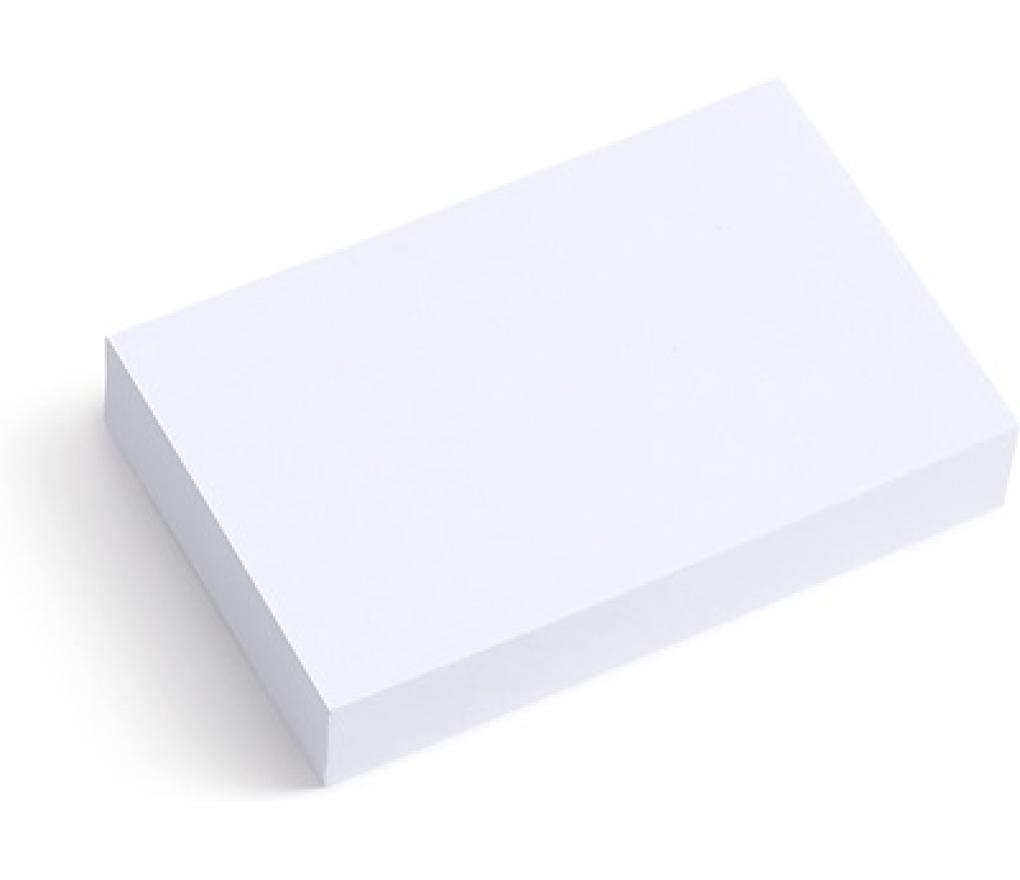 Steekkaart 75 x 125 mm effen wit pak/100 - Per pak