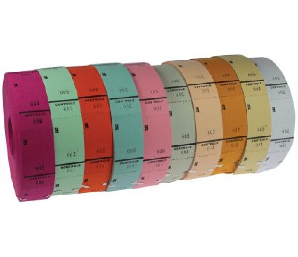 Ticket op rol genummerd van 1 - 1000 - Per stuk