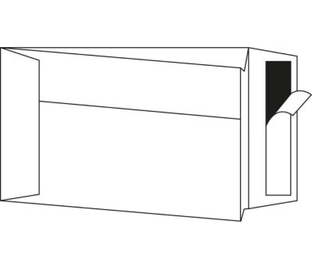 Zakomslag 229 x 324 x 35 mm 120 g met balg en zelfklevende strip gems doos/250 - Per pak