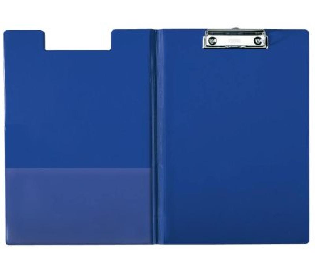 Klemplaat A4 plastic Esselte met flap blauw - Per stuk