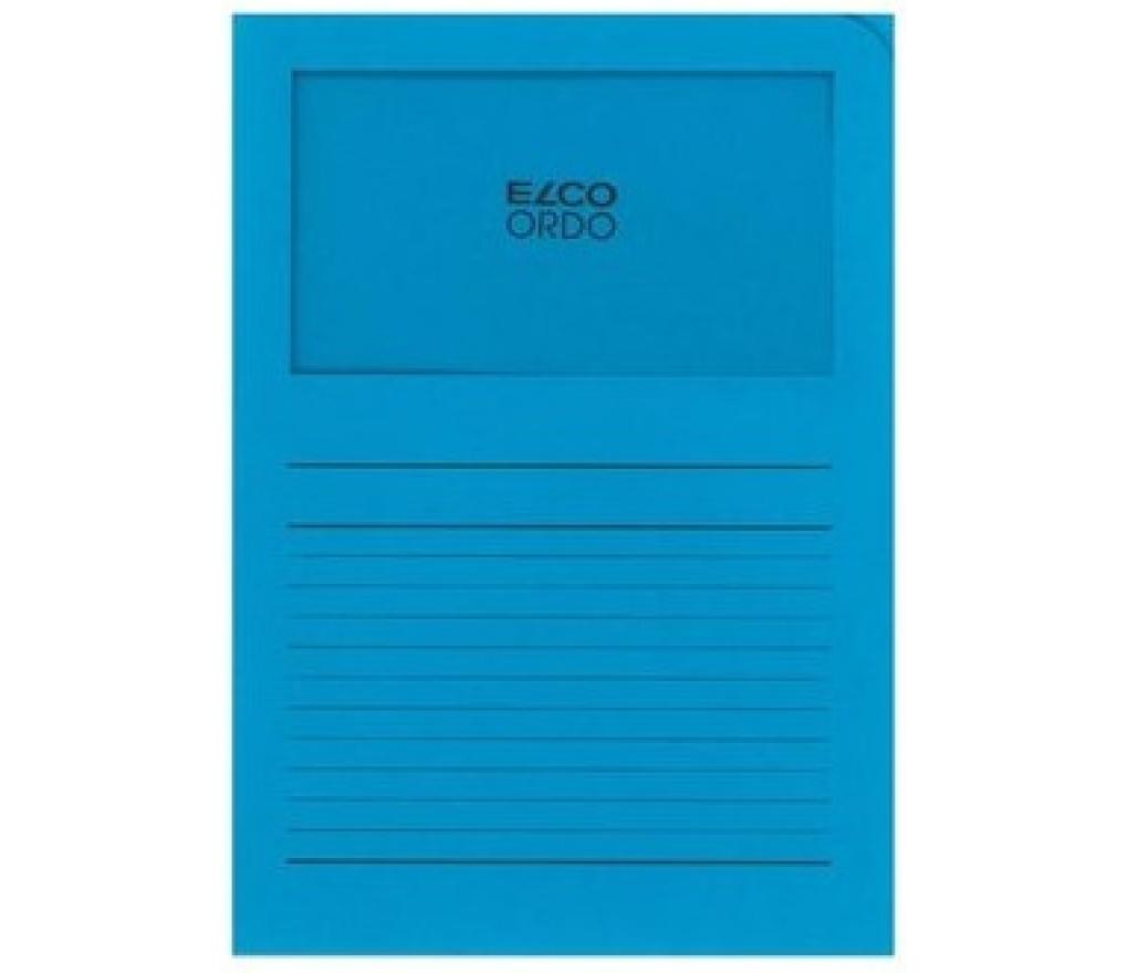 L-map pergamijn venster Elco Ordo A4 donkerblauw doos/100 - Per pak