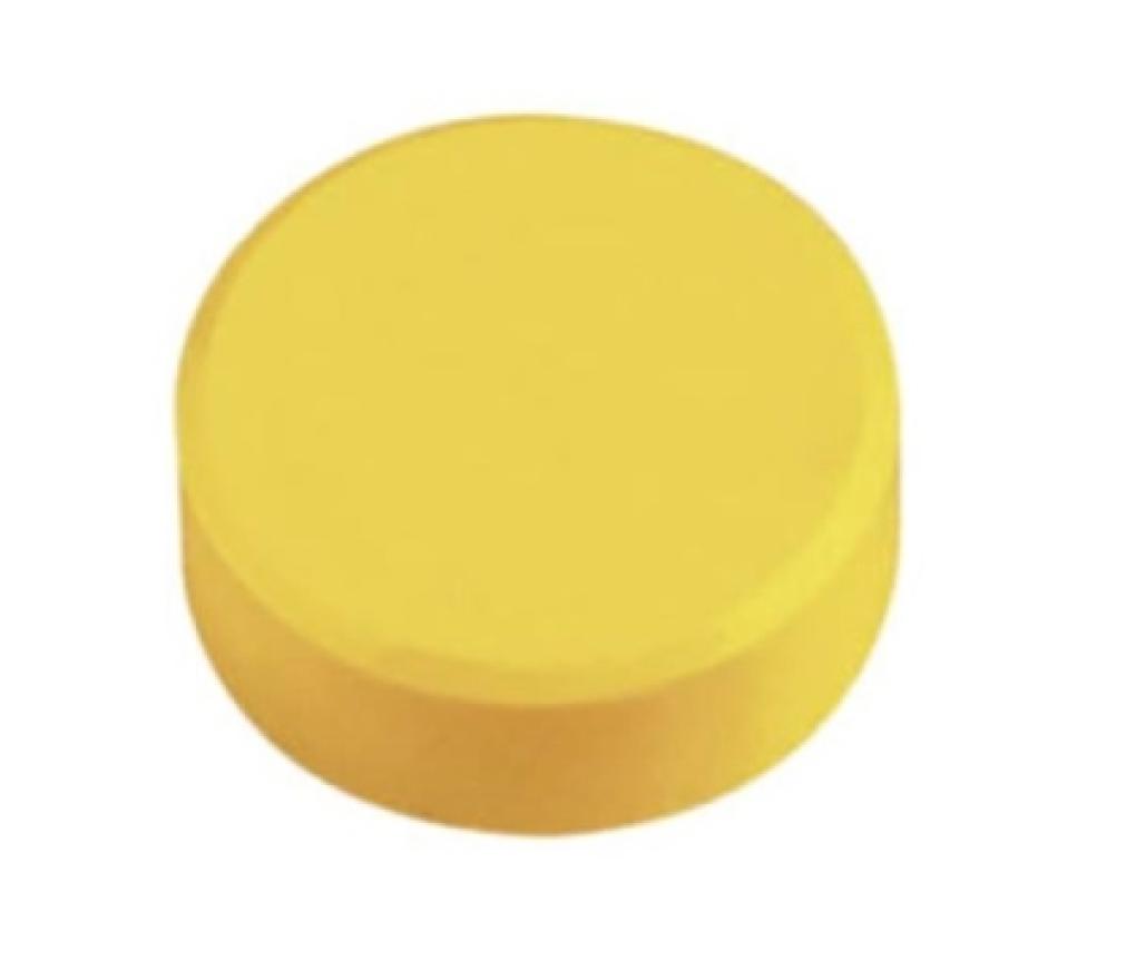 Magneet 15 mm diameter geel doos/10 - Per pak