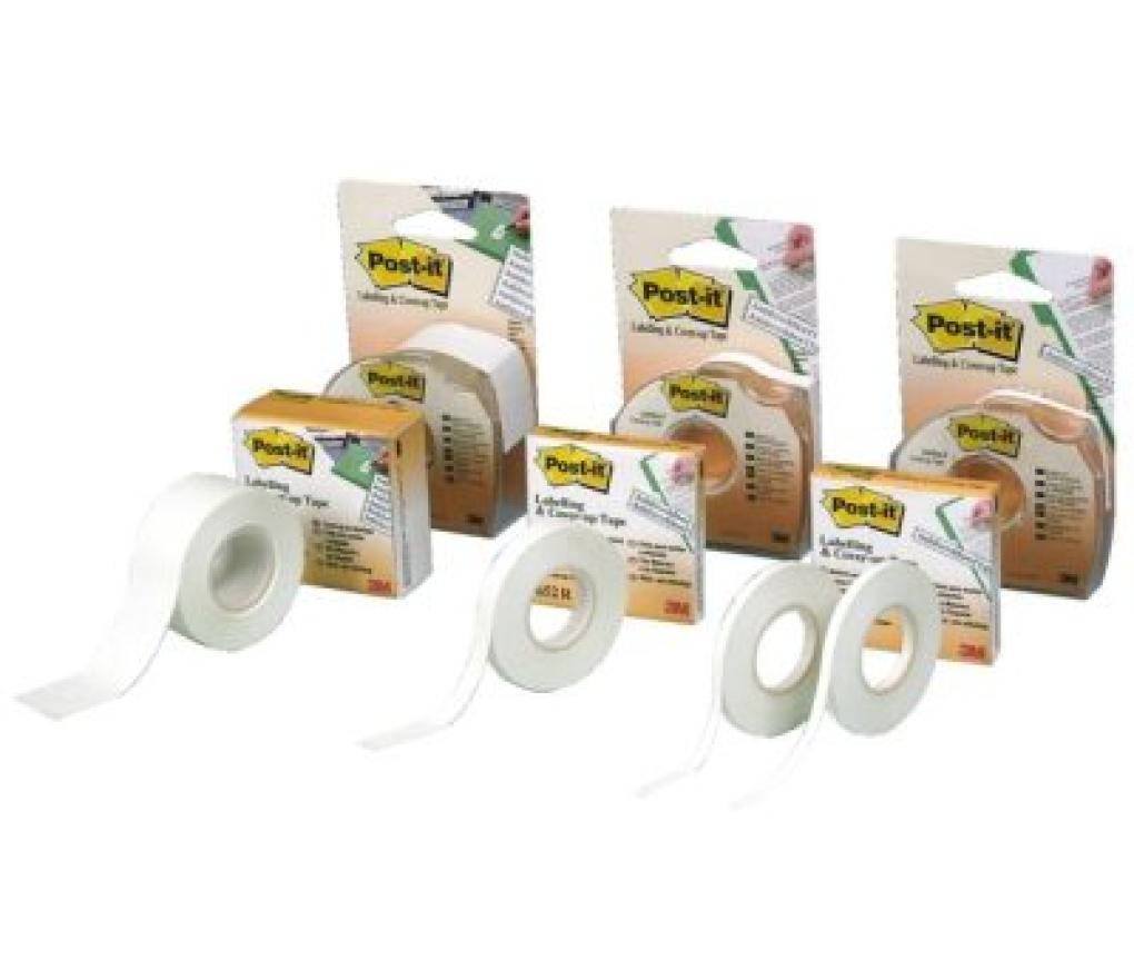 Correctietape 3M Post-it roll 658D 25,4 mm x 17,7 m 6 regels met afroller - Per stuk
