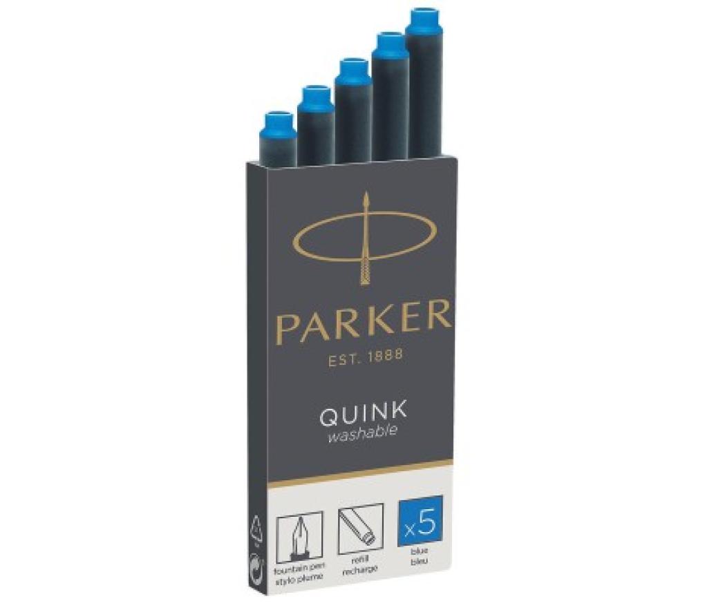 Inktpatronen vulpen Parker Quink koningsblauw doos/5 - Per pak