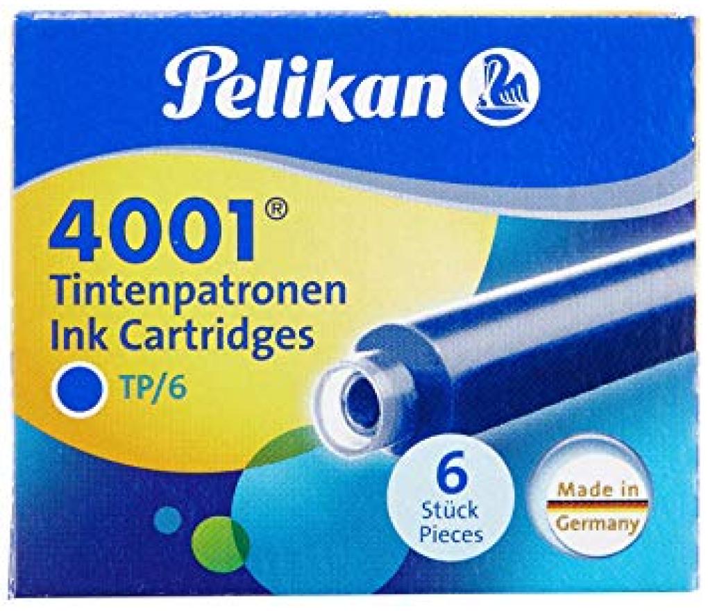 Inktpatronen vulpen Pelikan 4001 koningsblauw TP6 doos/6 - Per pak