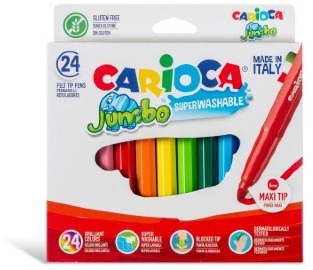 Kleurstiften Carioca Jumbo superwashable etui/24 - Per pak