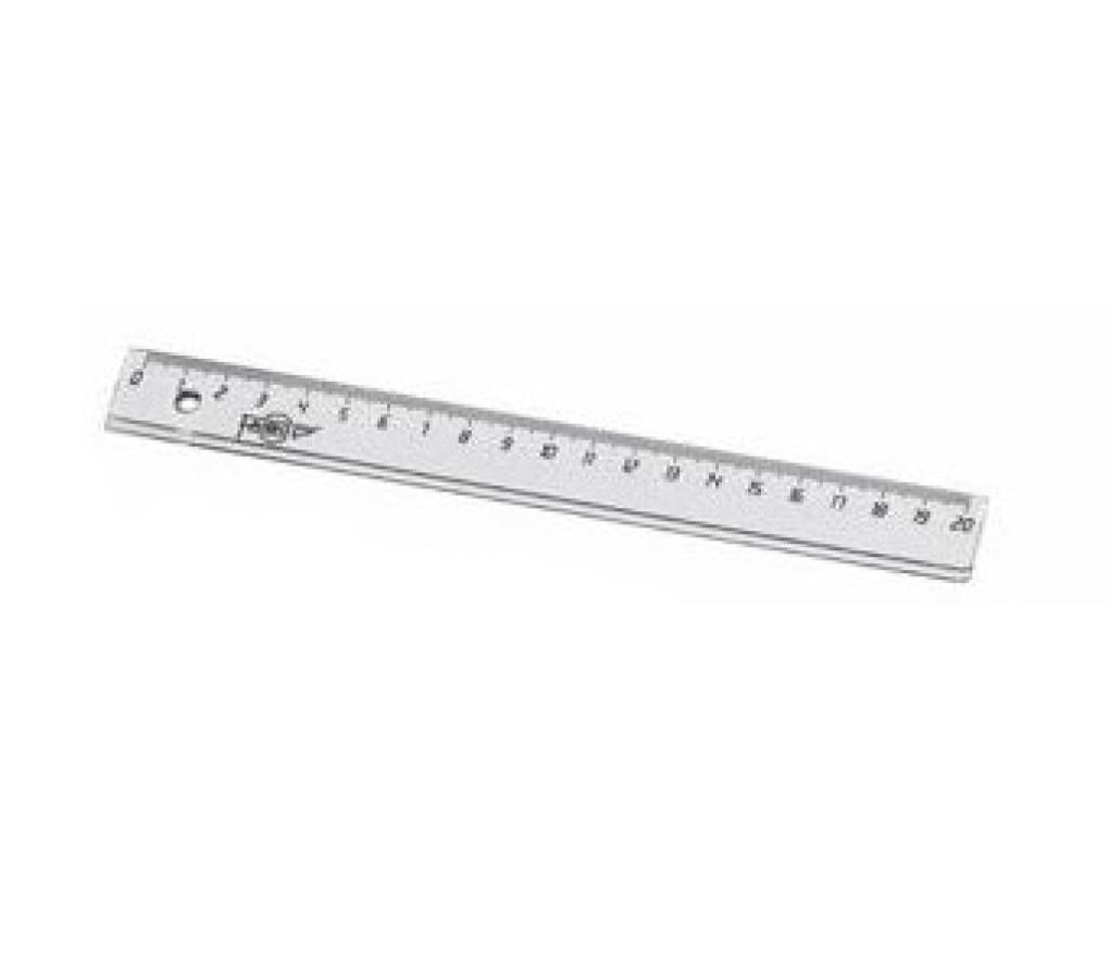 Lat 20 cm plastic economy met handvatje - Per stuk