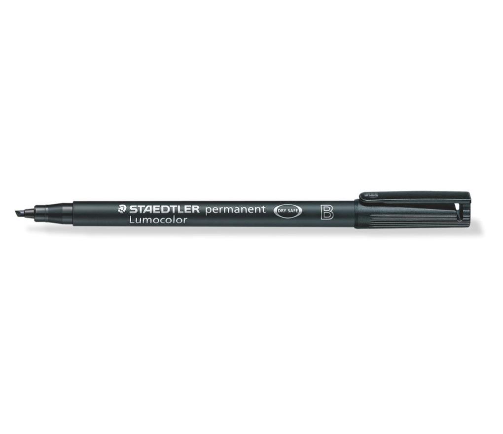 Lumocolor Staedtler permanent broad 314-9 zwart - Per stuk
