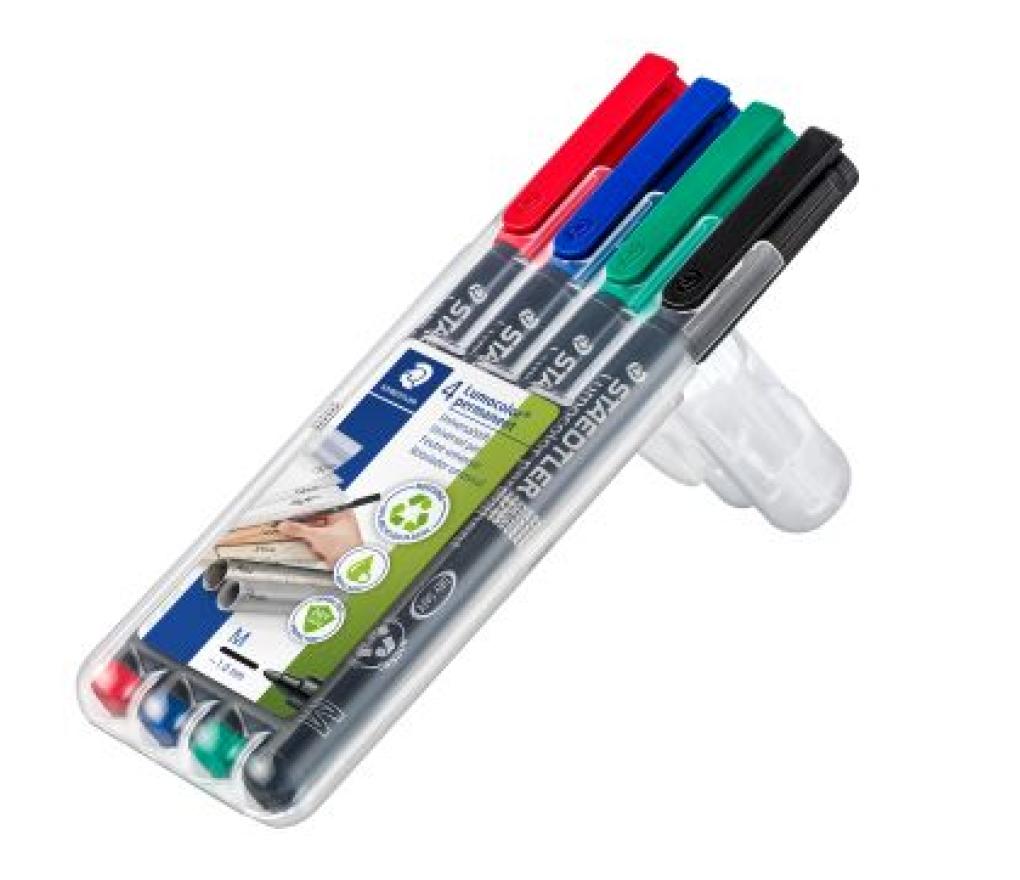 Lumocolor Staedtler permanent medium 317wp4 box/4 - Per stuk