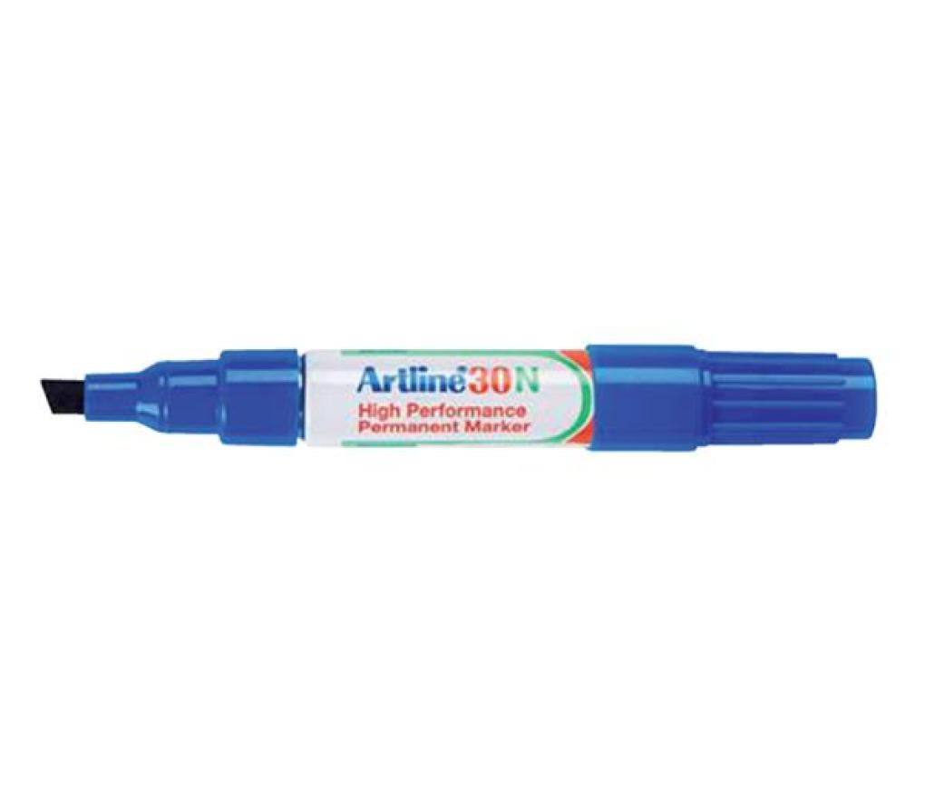 Permanent marker Artline 30 schuine punt 2 - 5 mm blauw - Per stuk