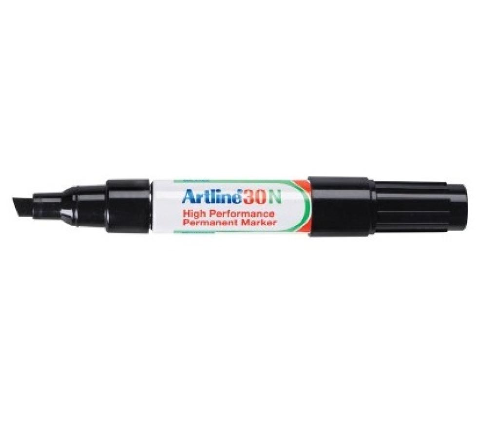 Permanent marker Artline 30 schuine punt 2 - 5 mm zwart - Per stuk