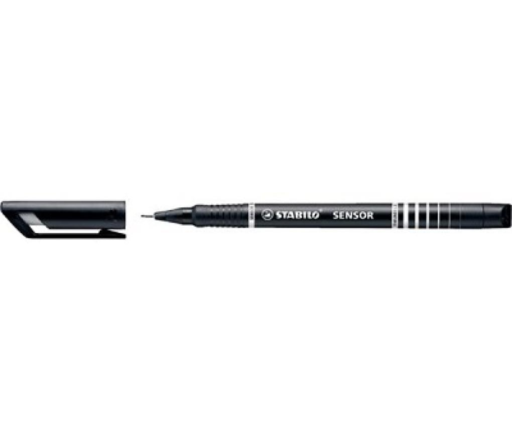Viltstift Stabilo Sensor 0,3 mm zwart - Per stuk