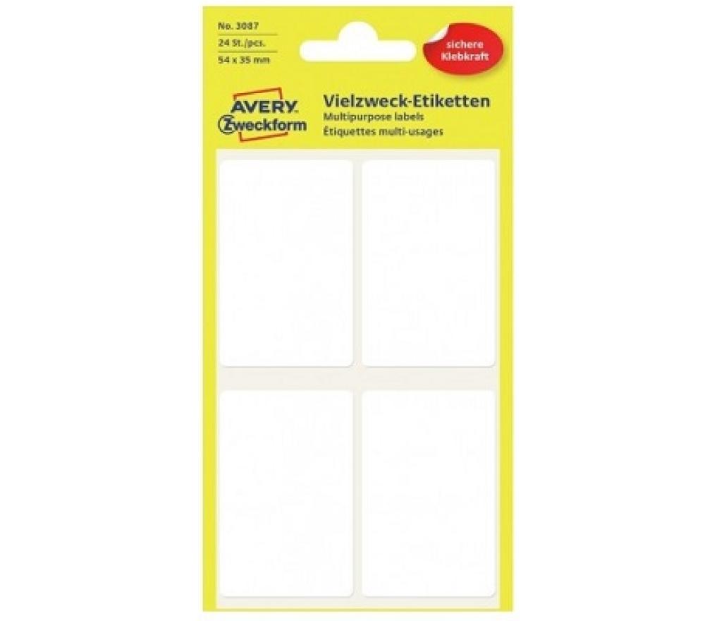 Etiket Avery Zweckform 3087 54 x 35 mm blister/24 - Per pak