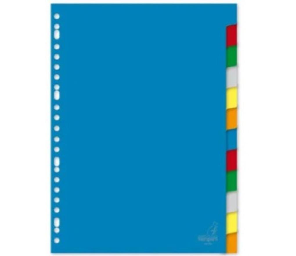 Tabkaart A4 12 posities PP economy - Per stuk