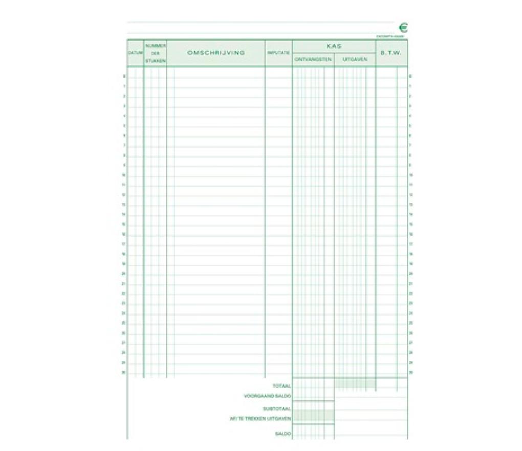 Bedrijfsformulieren kasboek Exacompta 43550 210 x 297 mm - Per stuk