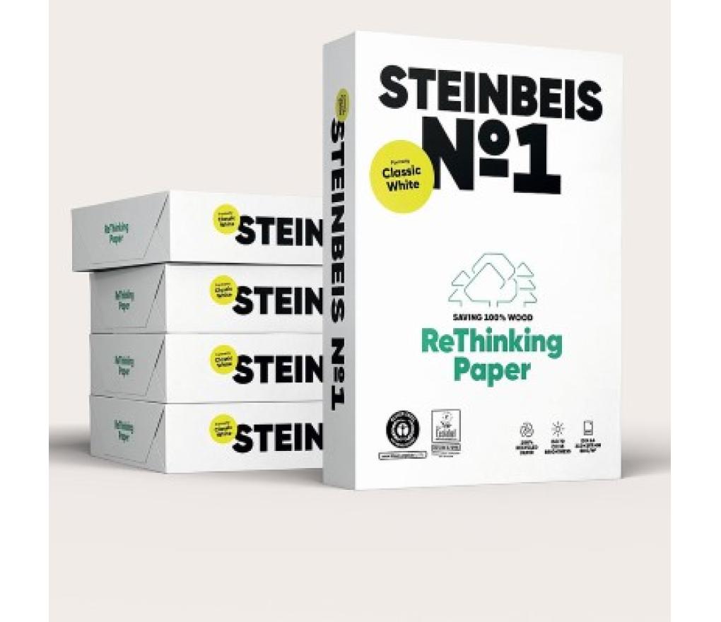 Kopieerpapier A4 80 g Steinbeis Classic wit gerecycleerd riem/500 - riem