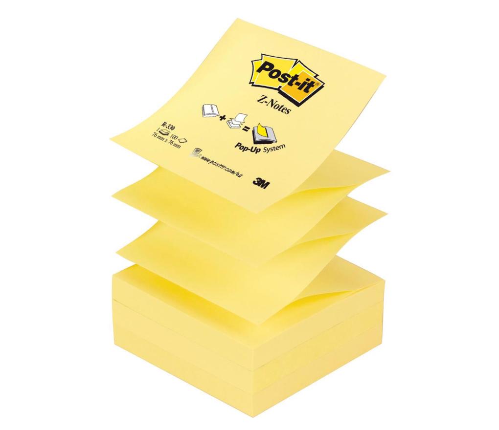Post-it 3M Z-notes 76 x 76 mm geel - Per pak