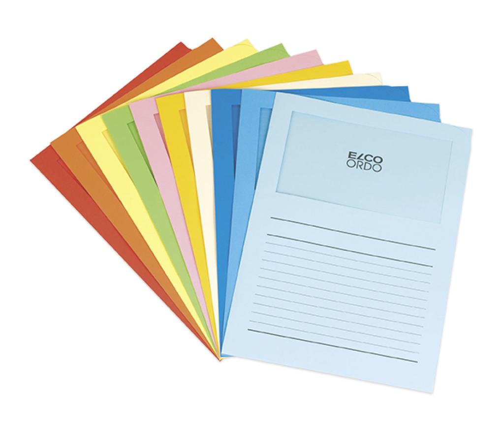 L-map pergamijn venster Elco Ordo A4 assorti doos/100 - Per pak