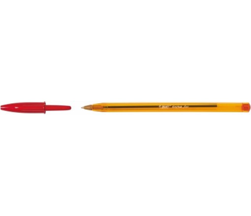 Kogelpen Bic Cristal fijn rood - Per stuk