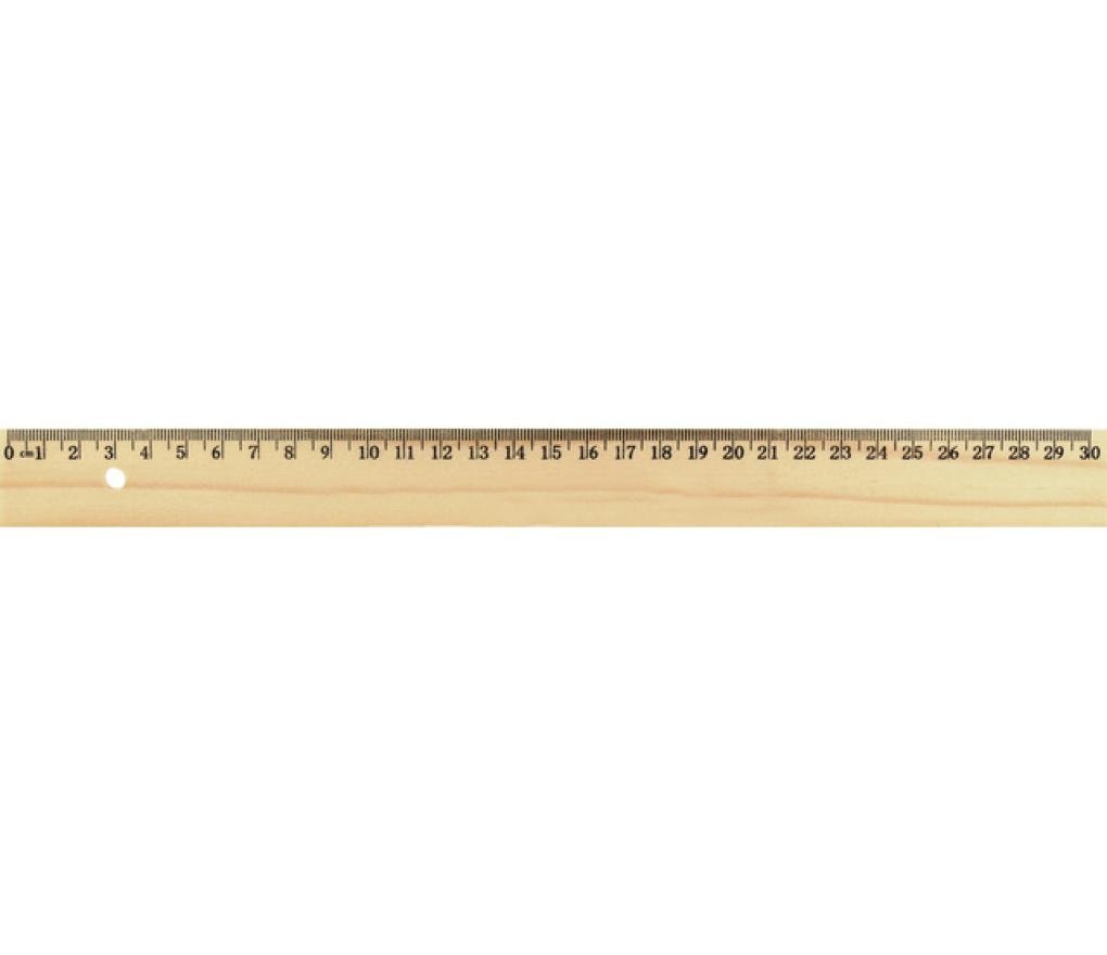Lat 30 cm hout zonder metaalinleg - Per stuk