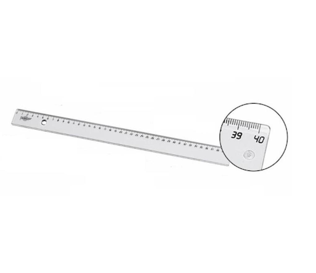 Lat 40 cm plastic neutraal - Per stuk