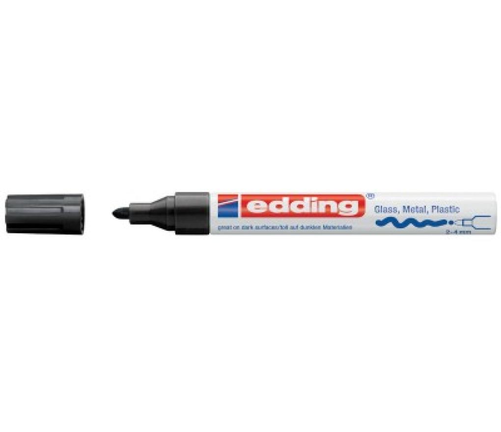 Paint marker Edding 750 2-4 mm zwart - Per stuk