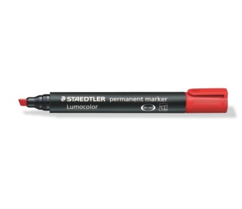 Permanent marker Staedtler 350 - 2 schuine punt 2 - 5 mm rood - Per stuk