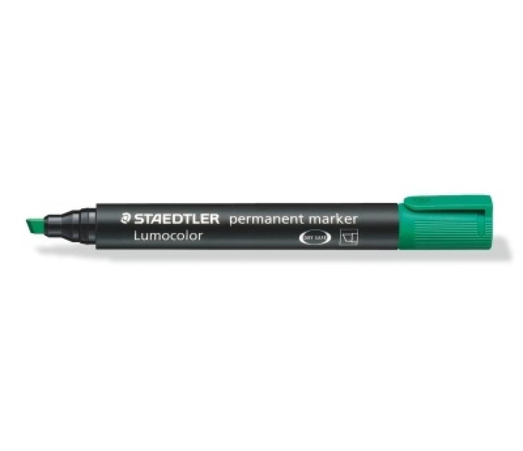 Permanent marker Staedtler 350 - 5 schuine punt 2 - 5 mm groen - Per stuk