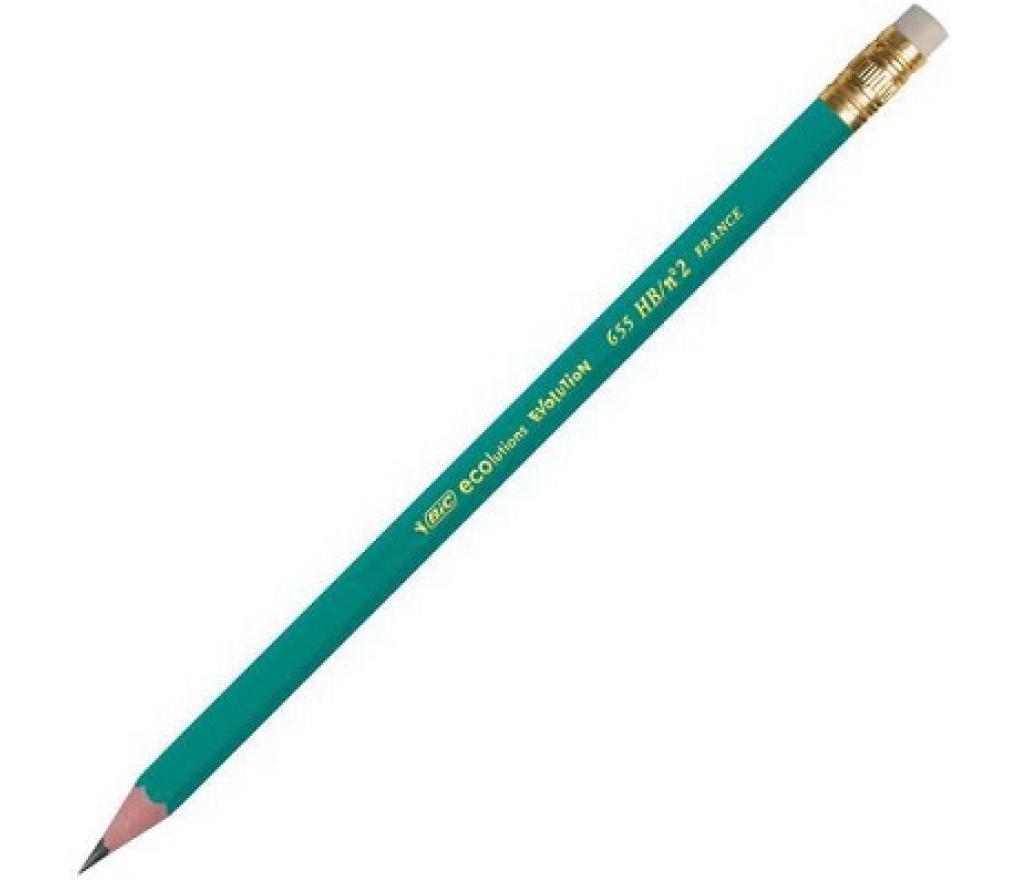 Potlood Bic Evolution ECOlutions HB met gom - Per stuk
