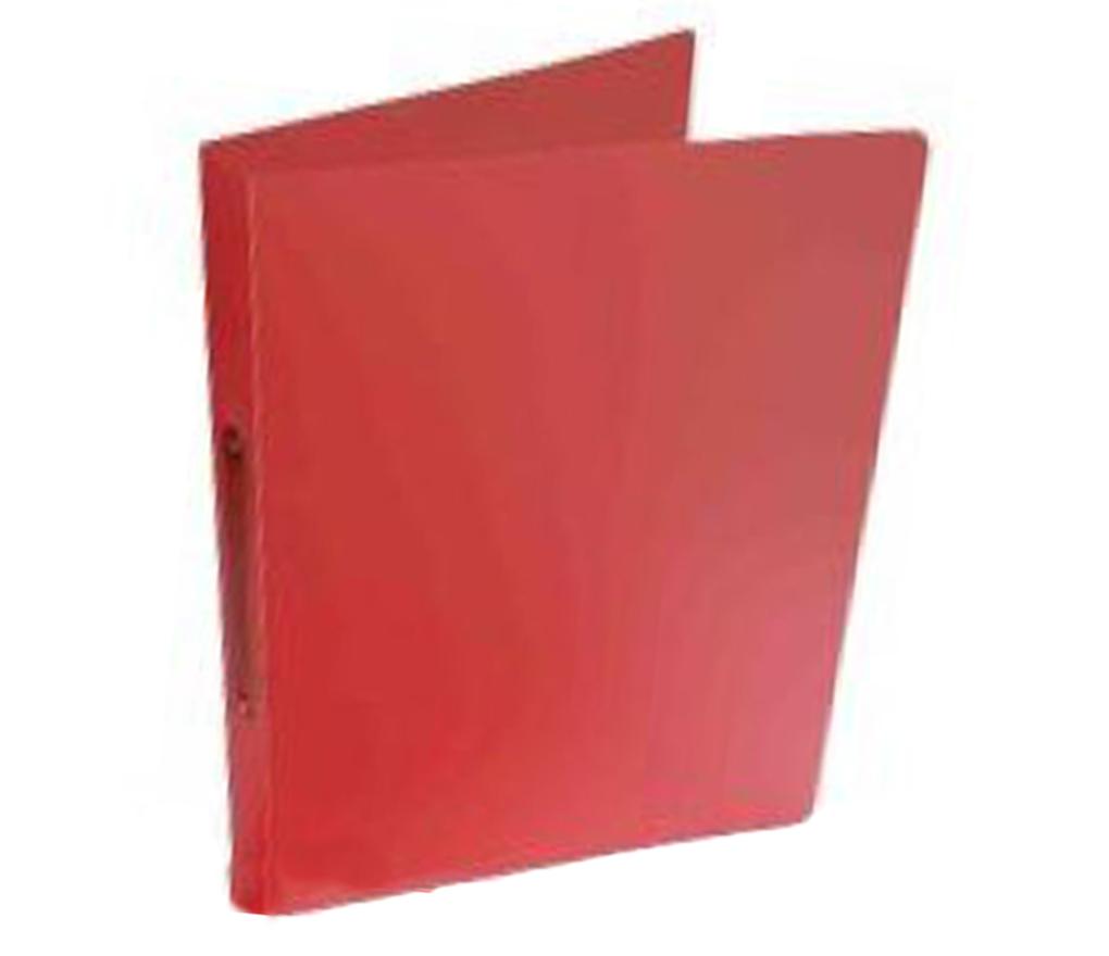 Ringmap A4 2 ringen rug 35 mm PP transparant rood - Per stuk