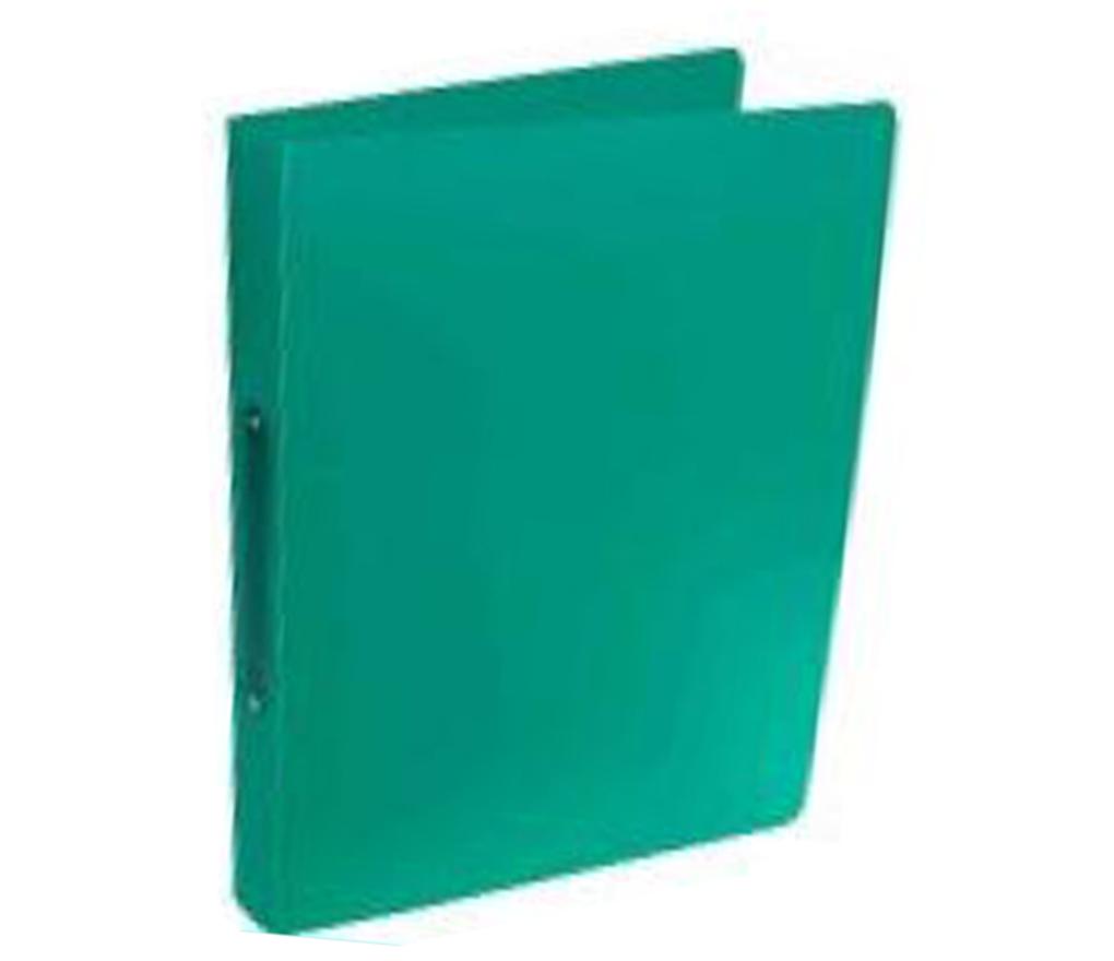 Ringmap A4 2 ringen rug 35 mm PP transparant groen - Per stuk