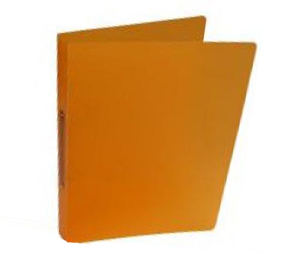 Ringmap A4 2 ringen rug 35 mm PP transparant oranje - Per stuk