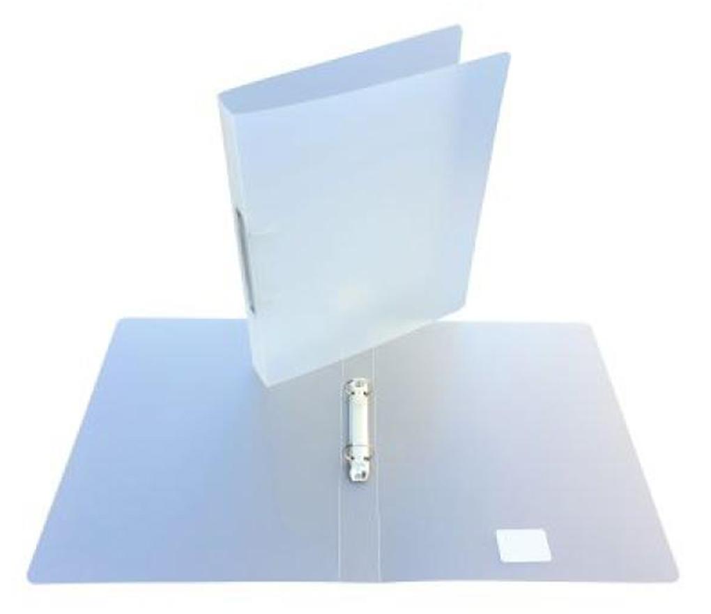 Ringmap A4 2 ringen 25 mm rug 35 mm PP6 wit transparant - Per stuk