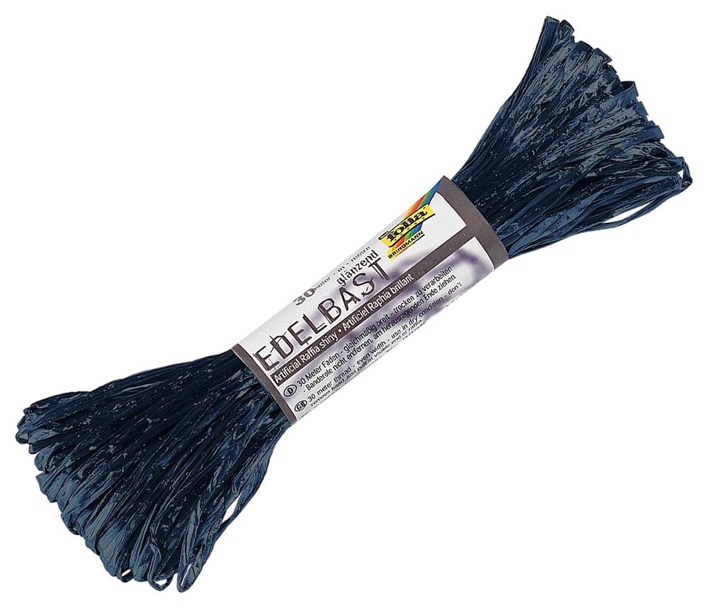 Raffia synthetisch donkerblauw - Per stuk
