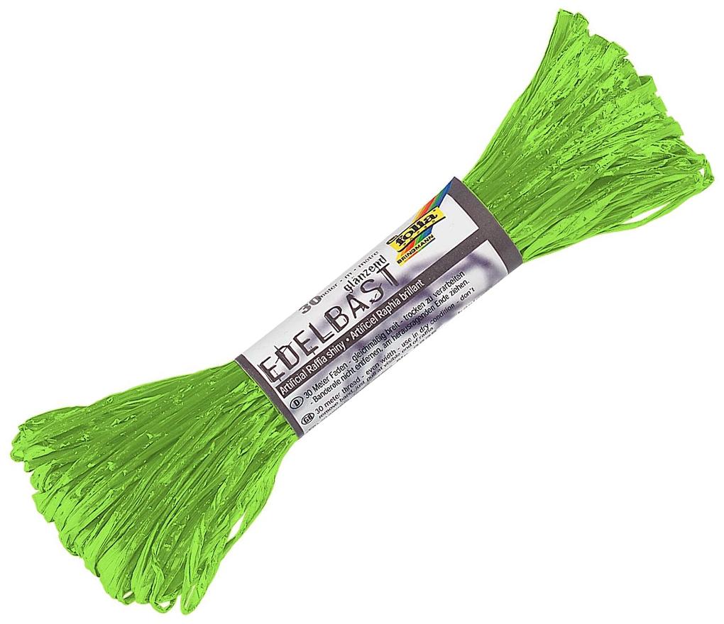 Raffia synthetisch lichtgroen - Per stuk