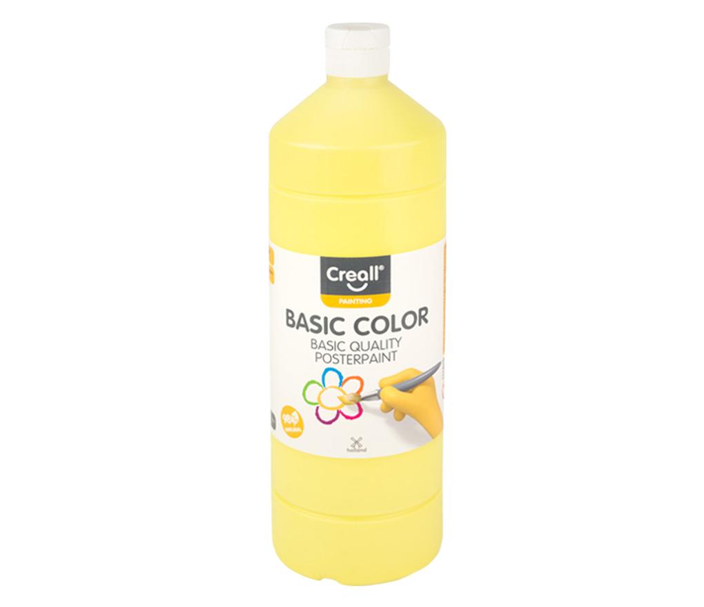 Plakkaatverf Creall Basic color 1000 ml 01 lichtgeel - Per stuk