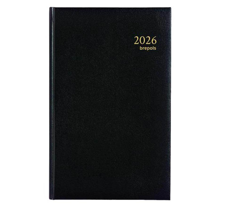 Agenda Saturnus basic [015] 130 x 208 mm 4T 1D/1P Lima zwart - Per stuk