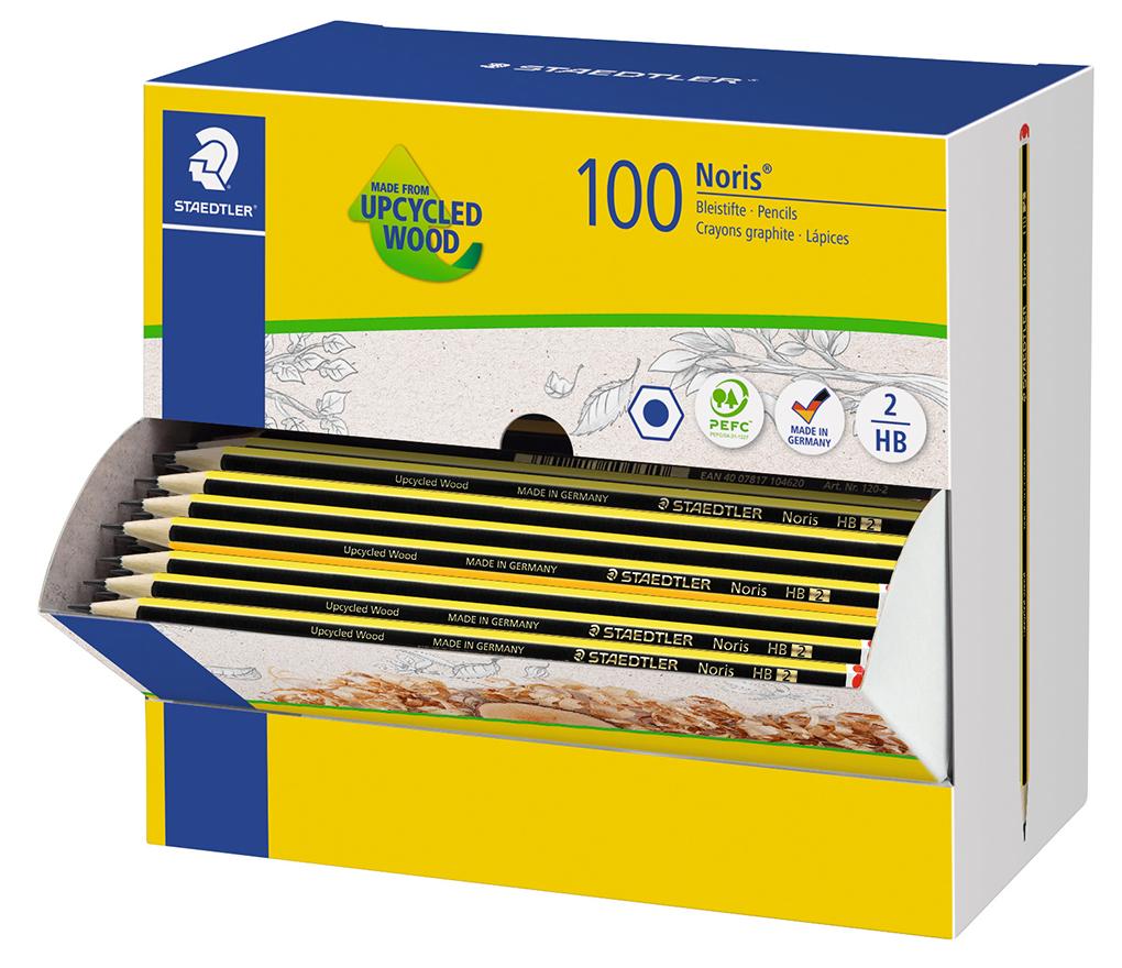Potloden - grafietpotloden - Staedtler Noris - zeshoekig - doos - HB - voordeelpakket - set van 100