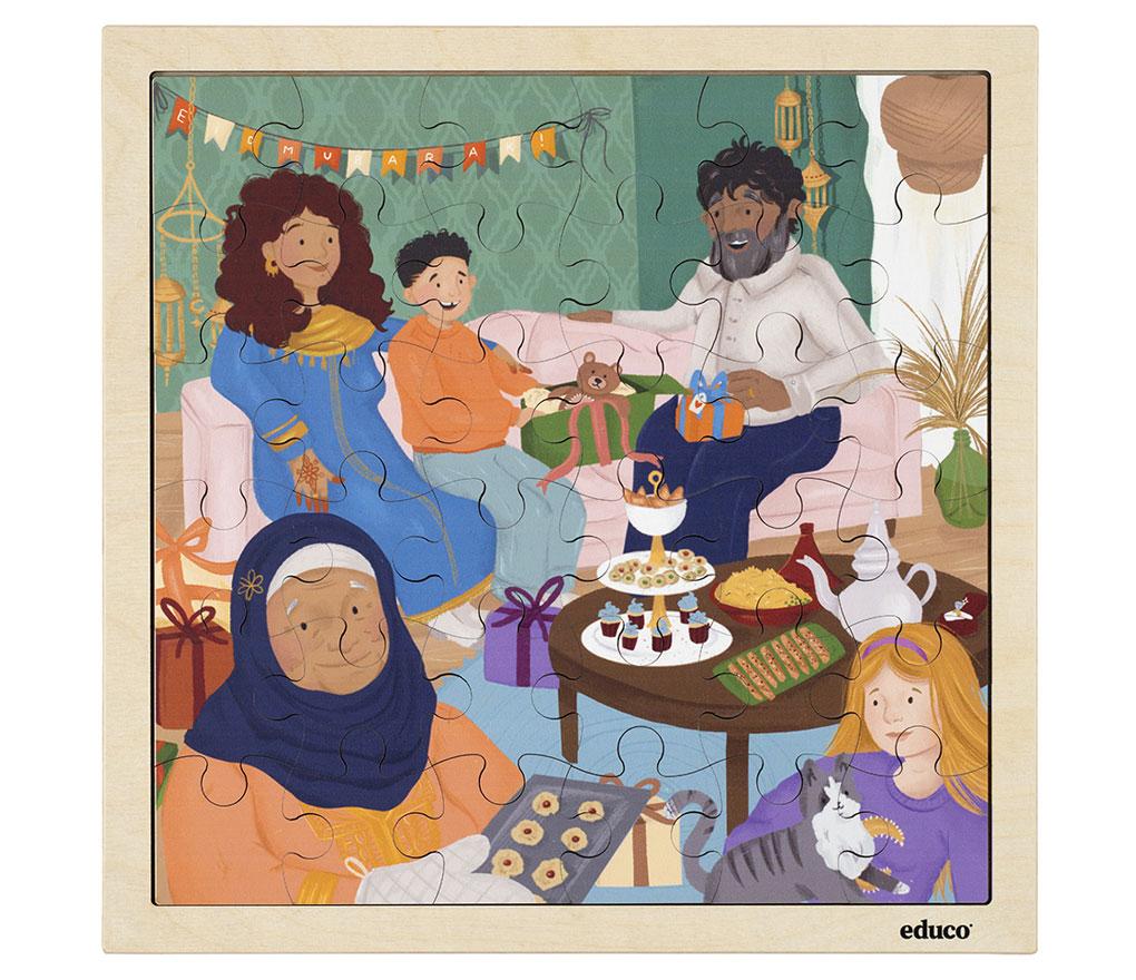 Puzzle - Eid Mubarak - 36 pièces - bois - la pièce