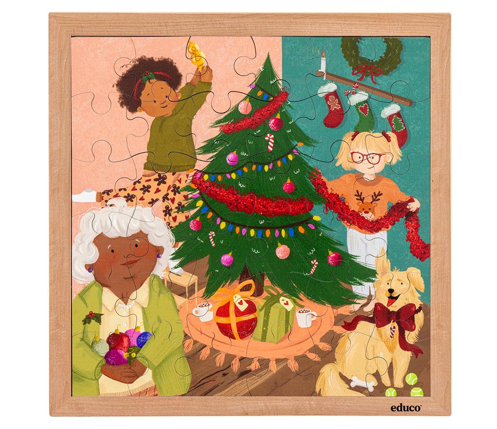 Puzzle - Noël - 36 pièces - bois - la pièce
