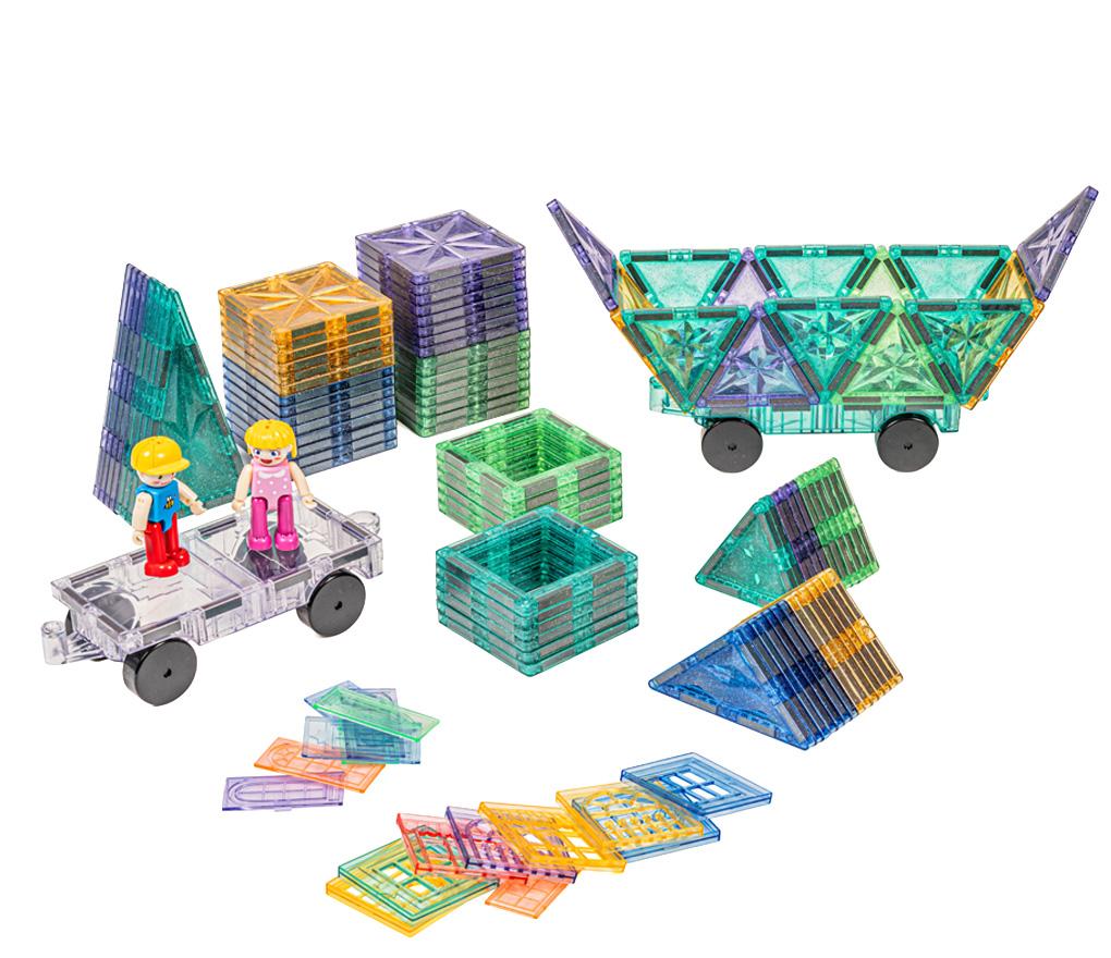 Bouwblokken - MagGenius Glitter - magnetisch - set van 110 assorti