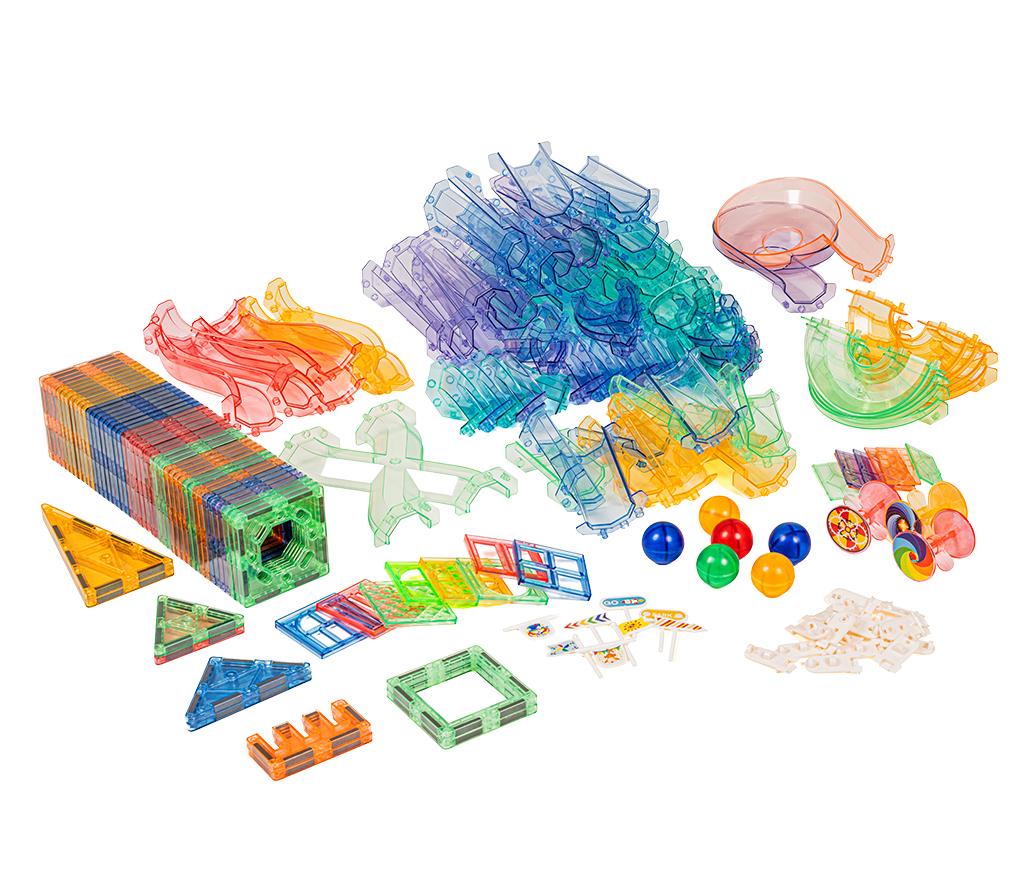 Bouwblokken - MagGenius knikkerbaan - magnetisch - set van 189 assorti