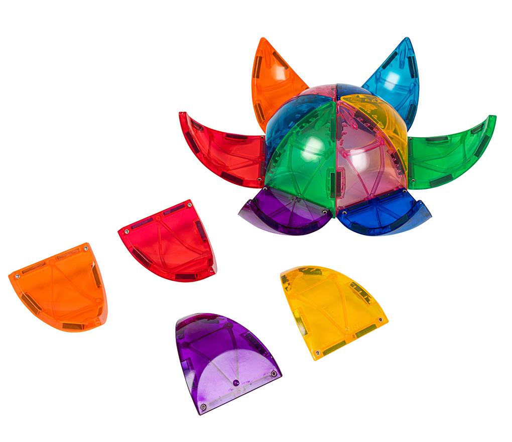 Bouwblokken - MagGenius - dome - magnetisch - set van 16 assorti